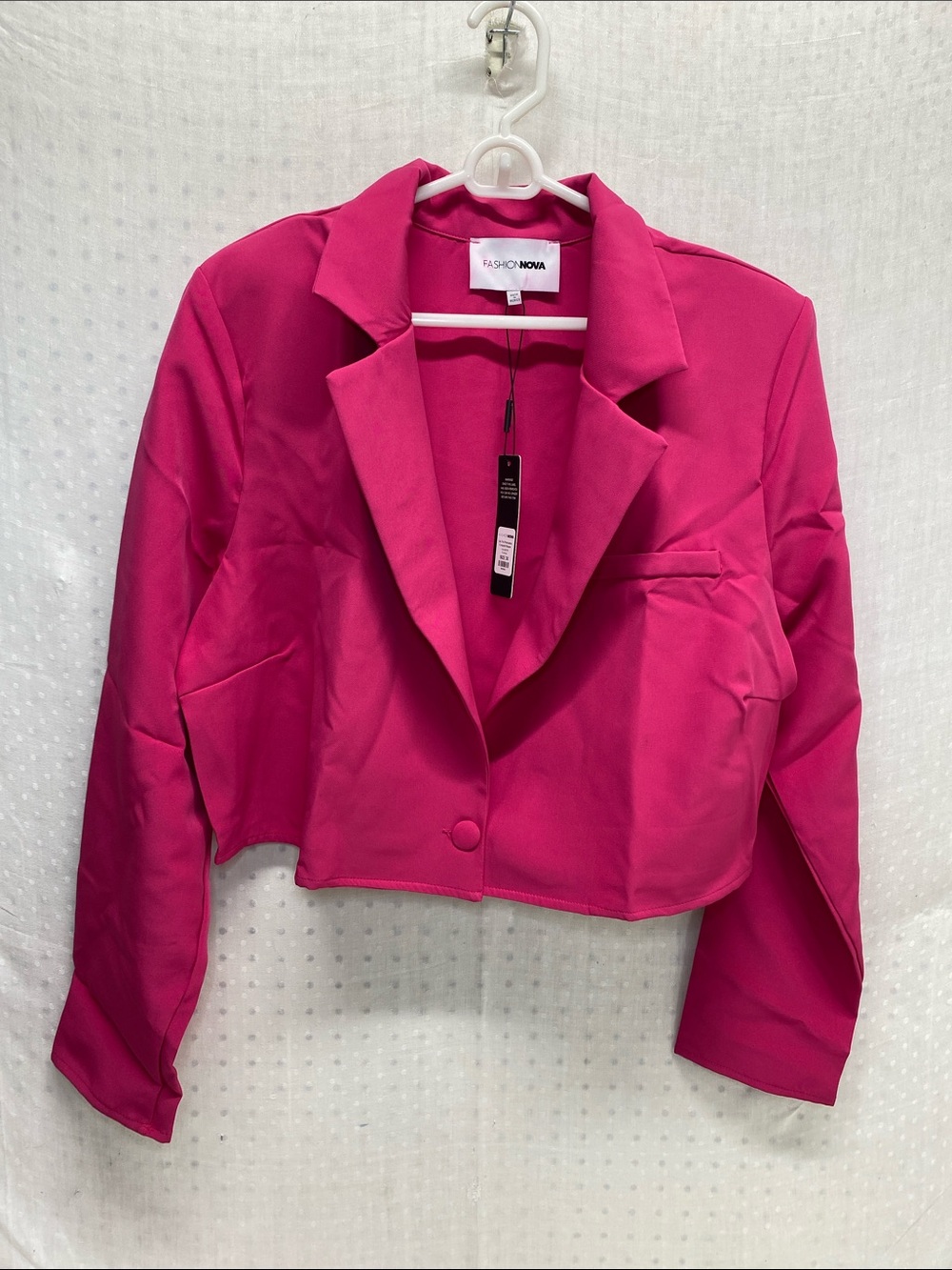Fashion Nova Fuchsia Cropped Blazer Jacket Up For Promotion 3X